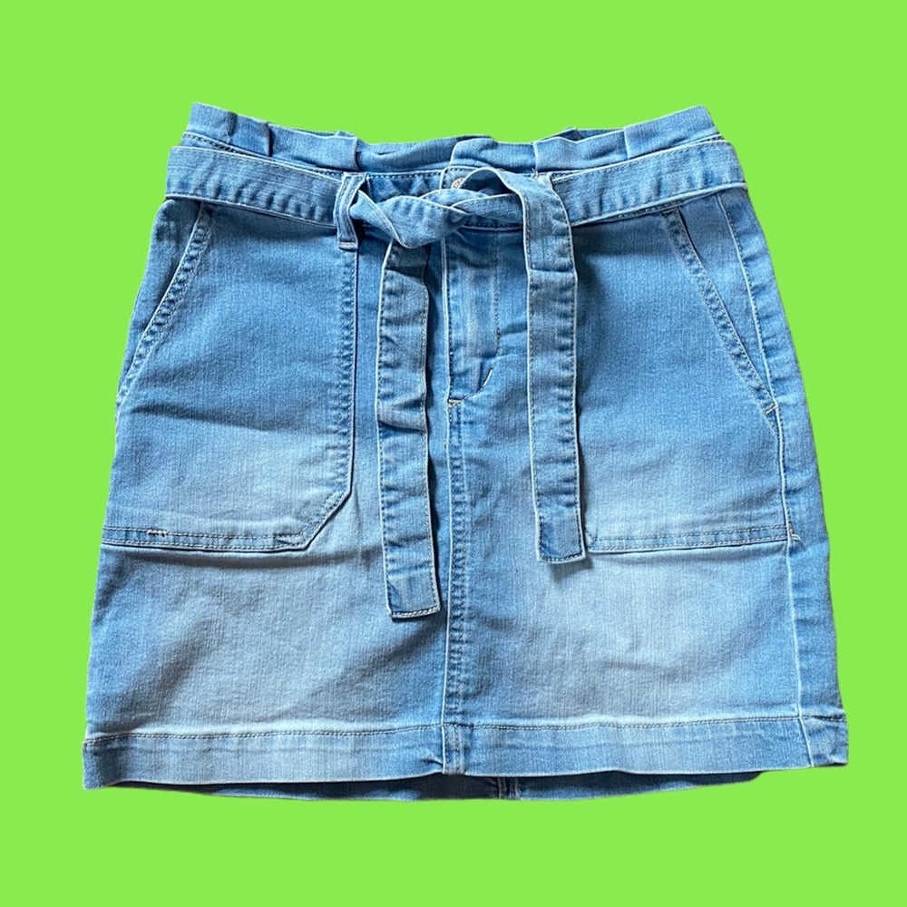 paperbag waist denim skirt ❣️